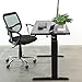 VIVO Black Height Adjustable 55 x 24 inch Table Top with Legs, Complete Sit Stand Desk Workstation with Frame and Desktop (DESK-V100M)