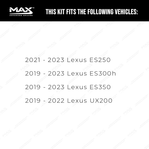 Image of MAX Advanced Brakes - Front Brake Kit For 2018-2023 Toyota Camry, Toyota Corolla Cross, Lexus UX, Lexus ES| Carbon Ceramic Brake and Rotor Kit| Geomet Coated Cross-Drilled Brake Rotors
