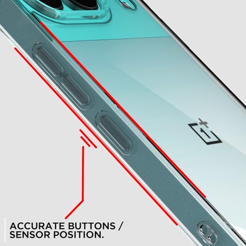 Image of Pikkme Back Cover for OnePlus Nord 4 5G PC + TPU Clear Transparent Raised Edges Shockproof Protective Phone Bumper Case(Transparent)