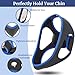 OWILIWO Airflow Jaw Strap, Adjustable & Breathable Anti Snoring Chin Strap, Effective Stop Snoring Solution Keep Mouth Closed, Veralabs Air Flow Jaw Strap for Women Men Sleeping (Black+Blue)