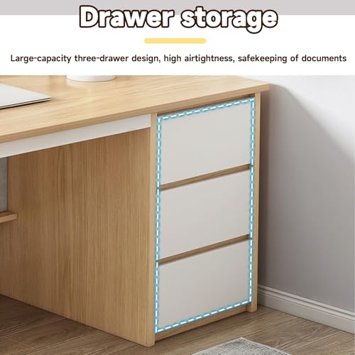 Bureau d'ordinateur moderne gris avec plateau d'écriture compact pour studio - 4