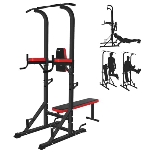 ISE Chaise Romaine Multifonction Barre de Traction Station avec Banc...