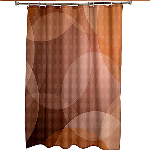 Rideau de douche polyester imperméable à motif cercles lumineux - 7