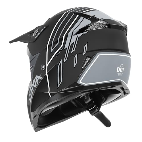 Image of YEMA Adults Dirt Bike Helmets, Ventilated Motocross ATV Dirtbike Offroad BMX MX Helmets, DOT Approved Motorcycle Helmets, YM-915, Black