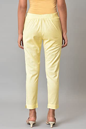 Image of W for Woman Women's Slim Fit Mid Rise Strechable Slim Pants | Trousers