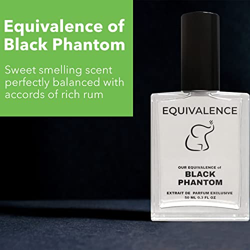 Equivalence Of Black Phantom Extrait De Parfum (1.7 Fl Oz)- Long Lasting Daily 12-14 Hours Perfume Oil Concentrated Spray For Men, Women, All Skin Types - 99% Same Fragrance #TOP2