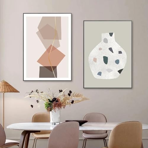 Toile art peintures pour salon déco maison moderne affiche orange salon 35x50 cm KEBIA
