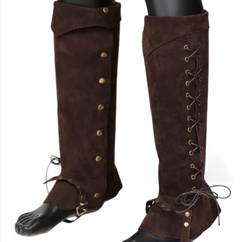 Couvre-jambes style steampunk marron pour costume de pirate médiéval