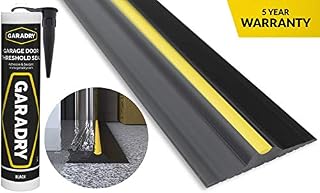 Garadry ½" High Garage Door Threshold Seal Kit (10'3") | Black/Yellow, Vinyl |