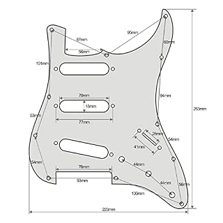 BIPROS Ensemble de 11 Trous St Guitar Pickguard SSS Scratch Plate Back Plate &Vis for pièces de Guitare électrique… - Les Beatles, Paul McCartney, John Lennon, RIngo Starr, George Harrison BIPROS Ensemble de 11 Trous St Guitar Pickguard SSS Scratch Plate Back Plate &Vis for pièces de Guitare électrique… – Image 6