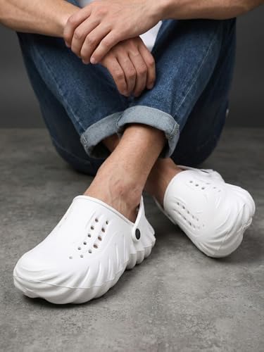 Image of JUSAN Men's Lightweight Comfort Clogs | Soft Cushion Slip-On Garden & Beach Clogs for Men | Breathable Waterproof Sandals with Non-Slip Sole | Casual Outdoor Summer Footwear for Men