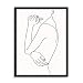 Abstract Woman's Body Shape Wall Decor Art Print Poster - Female One Line Silhouette -11"x14 UNFRAMED- Modern Minimalist Fashion Artwork for Bedroom Living Room Bathroom Home Office (11"x14" FACELESS)
