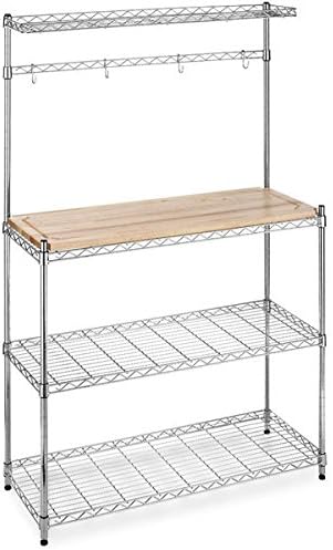 Supreme ( Chrome/ Wood ) Microwave Baker's Rack