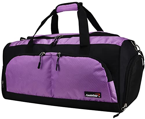 foolsGold Gym Duffle Bag with Shoe Compartment, Large Sports Holdall with Multiple Pockets, Fully Lined Interior