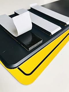 BEK-FIX 3 Pack 6mm Thick Number Plate Sticky Pads Double Sided Foam Pad for Number Plates Car License Plates Fixing Pads
