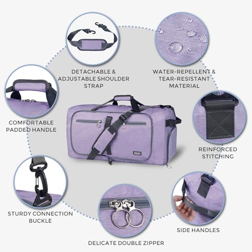 Image of Fmeida 65L Duffle Bag Foldable Travel Duffel Bags for Men Women Travel Bag