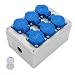 Produktbild Wandverteiler Stromverteiler 16A, Regensichere Steckdosenbox 6x 230v 16A, Baustromverteiler 16A, Wandsteckdose Für Den Innen- Und Außenbereich - Stromverteiler Aussen Wasserdicht IP54, Leergehäuse