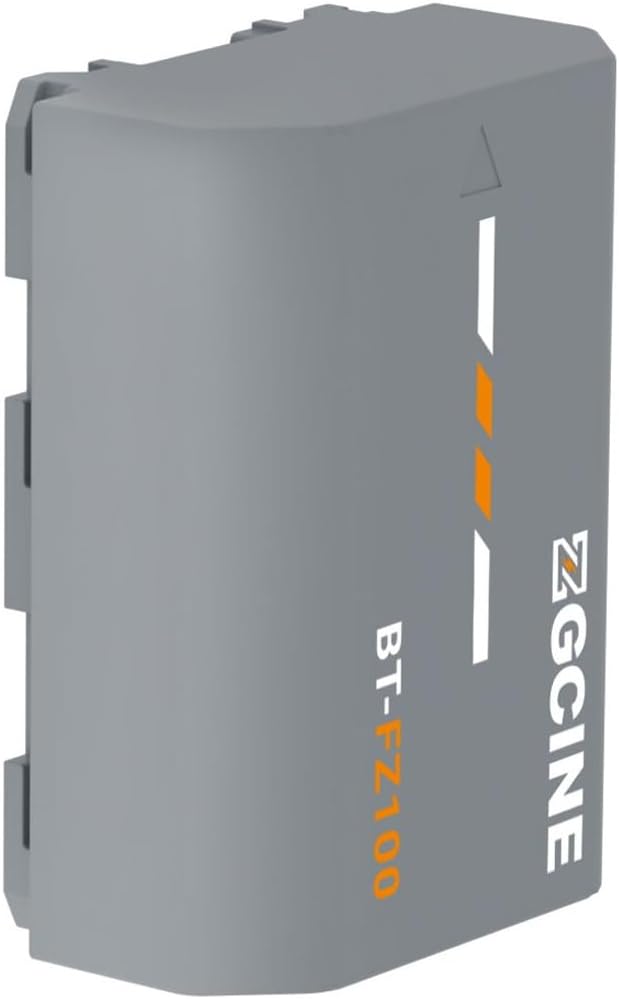 ZGCINE BT-FZ100 2600mAh Replacement NP-FZ100 Battery for Sony a7R IV, a7 II, a7 III, a9 II, a7S III, a6700, a6600, a7C, a7 IV, a7C II, a7CR, a7R III, a7R V, FX3, FX30, a1, ZV-E1-No Pop Up-Gray
