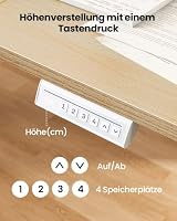 ErGear Höhenverstellbarer Schreibtisch 120x60cm 4-Speicher Geteilte Platte – Ansicht 5