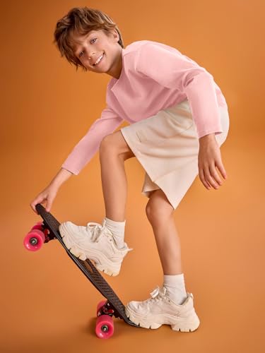 Image of Haloumoning Kids Boys Long Sleeve Crewneck T-Shirts Tee Tops 5-14 Years