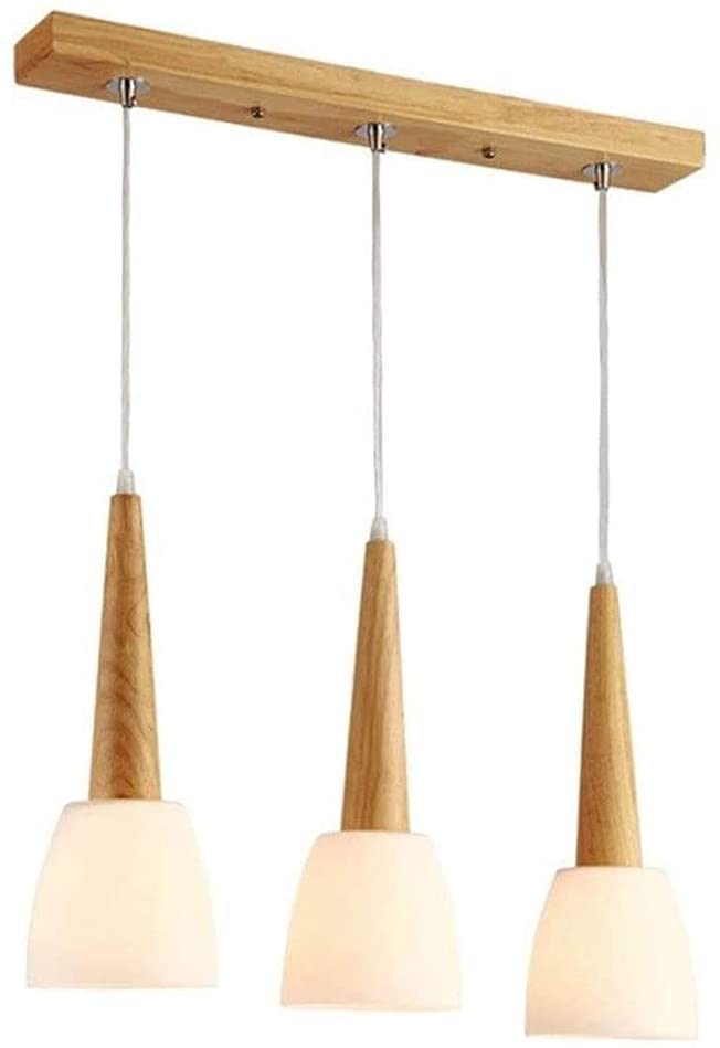 Suspension bois style japonais pour îlot de cuisine et repas chaleureux en famille