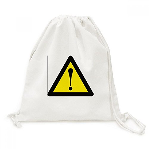 Sac de voyage toile cordon anti-perte motif triangle jaune noir pour le quotidien