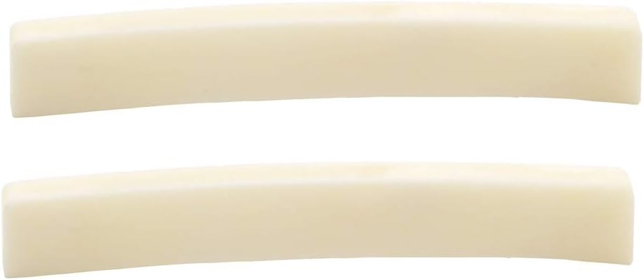 Guitar Bone Nut and Saddle Blanks, Unslotted Guitar String Bridge Nuts, DIY Guitar Replacement Parts Pack of 2