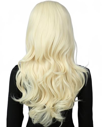 Image of Linfairy 1Pc Long Wavy Blonde Wig Big Bouffant Beehive Wigs for Women fits 50s 80s Costume