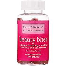 Beauty Bites Biotin Gummy Vitamins - Hair Skin Nails Supplement for Hair Growth and Healthy Skin* - Passion Fruit Flavored Gummies with 6000 mcg Biotin, Collagen, and Vitamins