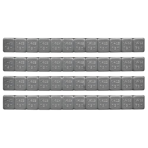 Sun Walker 48 PCS 1/4 Oz Adhesive Backed Wheel Weights, 0.25oz Tire Balancing Weight with Strong Adhesive, Easy to Peel Stick on Wheel Weights for Car SUV Truck Motorcycle