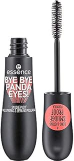 essence BYE BYE PANDA EYES! Smycząca maskara, tusz do rzęs, formuła odporna na ścieranie, nr 01 Black, definiujący, odporny na wycieranie, naturalny, wegański, bezolejowy (16 ml)