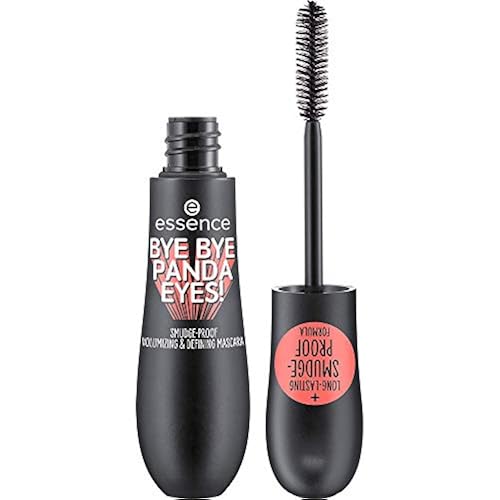 essence Bye Bye Panda Eyes Tubing Mascara, Black, Smudge-proof (Pack of 1)