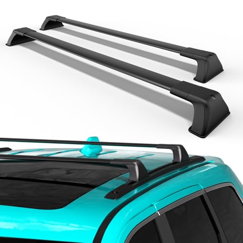 InnoCaptain Barras transversais de rack de teto de 118 kg para Jeep Grand Cherokee 2011-2021 (serve apenas para trilhos laterais ranhurados de fábrica), barra transversal de alumínio resistente preto