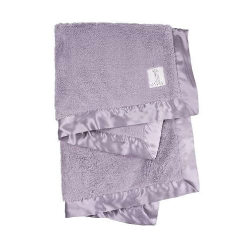 Image of Little Giraffe Chenille Baby Blanket – 29x35” Soft Chenille with Satin Trim, Lavender - Ultra-Soft, Gentle & Safe, Lightweight & Breathable - Ideal for Newborns & Toddlers