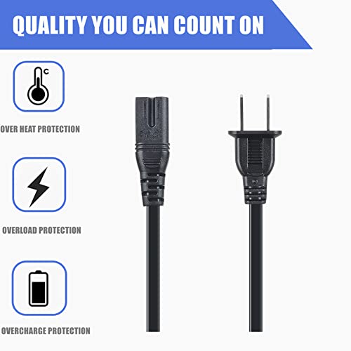 CJP-Geek 5ft AC Power Cord Cable Replacement for GPX CD AM/FM Radio Boombox Disc Player Audio Series; BC111 BC111B BC111W BC112B BC232R BD702B BC232 BC232B BC232K BC232R BC232BU BD707B BD717B BD717BU