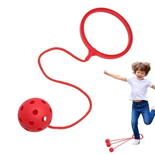 Skip Ball Ankle Toy with 20" Cord, Skip Tool Assorted Colors Portable Jump Rope Alternative for Teens & Adults, Indoor Outdoor Foldable Fitness Equipment, Sport Gift for Mom Women