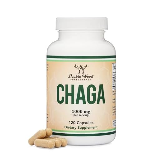 Chaga Mushroom 1,000mg, Organic, Immune + Joint Comfort, 120 Capsules