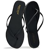 Project Cloud Flip Flops for Women Footwear- Lightweight and Memory Foam Insole Sandals for Women 2026 - Durable Non-Slip Beach Essentials Flats for Women Sandals (Foundations, Black, 8)