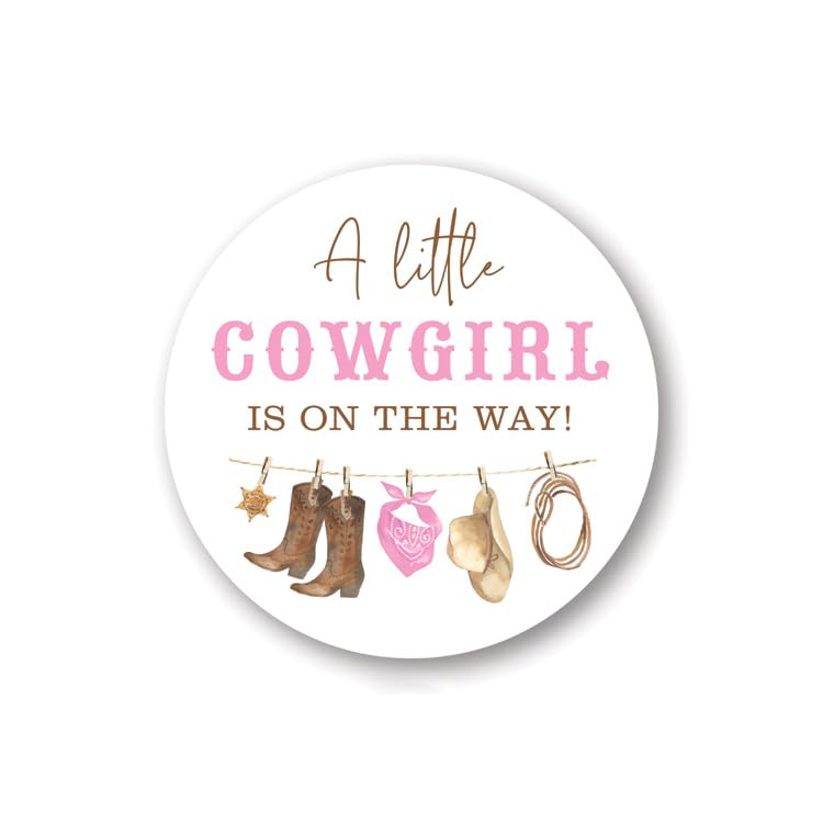 Étiquettes de fête prénatale vache autocollantes pour décoration Baby Shower