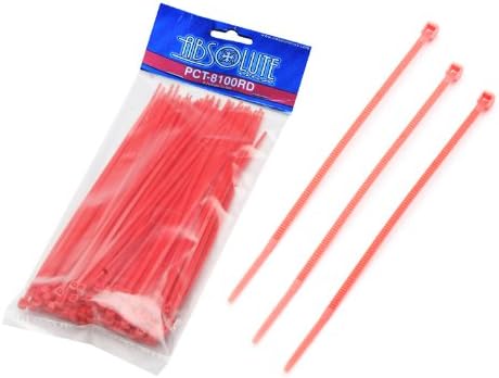 Absolute PCT-8100RD Pro Cables 8-Inch Ties, Red