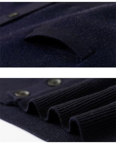 Men Winter Warm Sweater Vest Classic Style Business Thick Fleece Button Cardigan Knitted Vests3