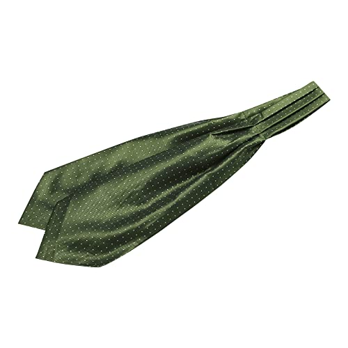 Allegra K Men's Polka Dots Self-Tied Neck Cravat Tie Ascot Tie Formal Party Cravats One Size Green