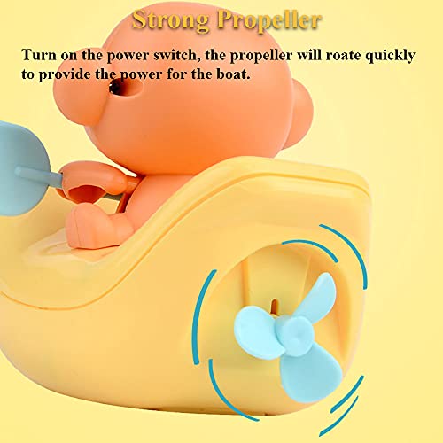 Nextake Monkey Banana Boat Bath Toy, Funny Electric Rowing Boat Bathtub Toy Monkey Boating Floating Water Toy Monkey Kayak Tub Toy For Kids #TOP4