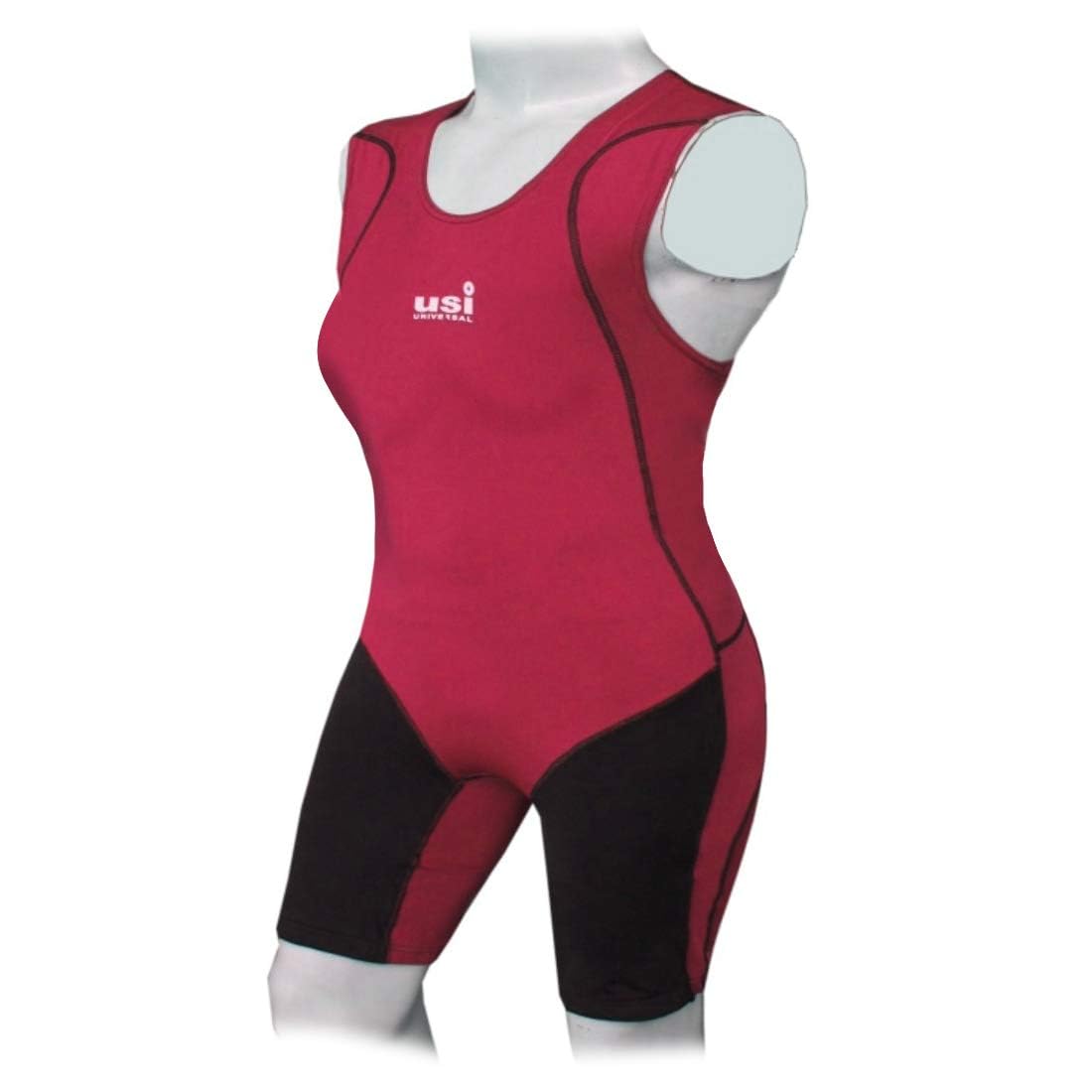 usi universal the unbeatable USI UNIVERSAL Weight Lifting Suit For Women, 419WTW Weight Lifter Suit For Women, Powerlifting Singlet Weightlifting Softsuit Lightweight, Breathable & Durable (Red, S)-picture-11