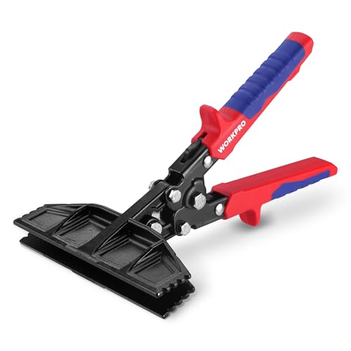 WORKPRO Hand Seamer Tool 6-Inch Sheet Metal Bender Heavy-Duty Steel Sheet Metal Brake Pliers for Bending Seaming Flattening with Ergonomic Handle and Smooth Jaw