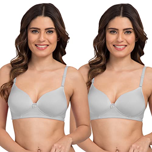 Image of Tweens - Heavily Padded Semi Push-Up Bra - Polyamide Fabric - 3 /4th Coverage, Wireless, Multiway Straps, Seamless - Everyday T-Shirt Bra
