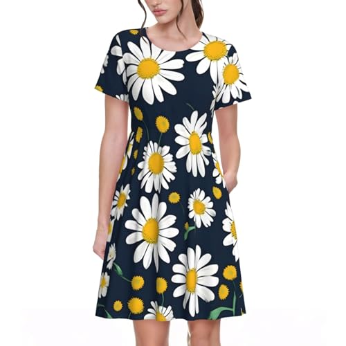 Robe d'été marguerites pour femme idéale pour vos vacances et week-ends décontractés
