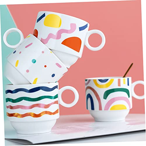 Tasses à café empilables avec support métallique pour bureau encombré - 7