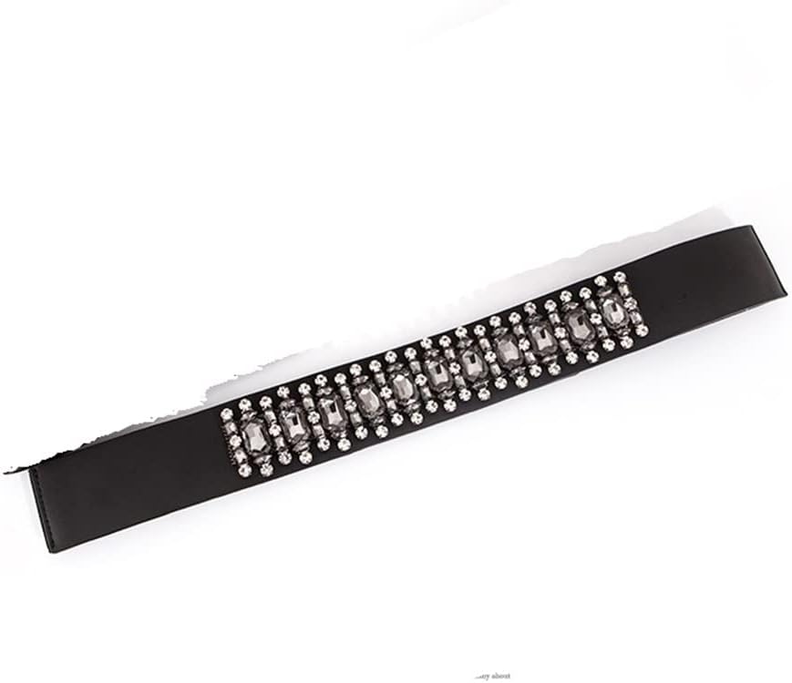 VIDI Leather Rhinestone Belt Women's Trim With Skirt Dress Girdle Coat Accessories