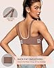 OEAK Womens Deep V Bras Wireless Comfortable Bra Supportive No Underwire Bras Tshirt Push Up Bralettes Plunge Seamless Bra Coffee M
